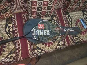 Black Ad White Jonex Tennis Racket With Cover