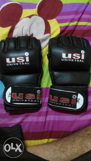 Black unused original USI Leather Gloves. Got 2 pairs