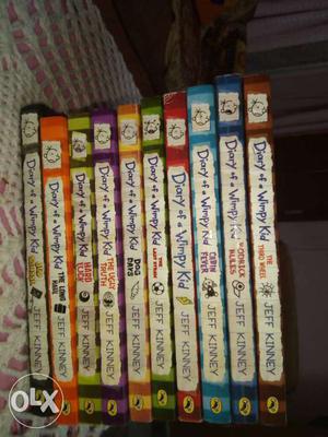 Diary of a wimpy kid complete collection of 10 books.