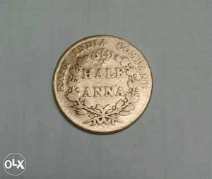 It is a copper coin. It is a British East Indian