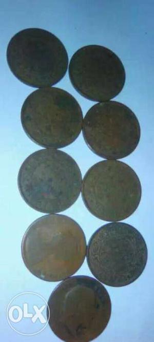Nine Round Gold Coins