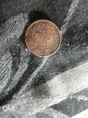 One quarter half coin in  very rear coin