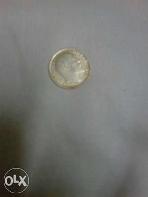 One rupee  silver coin