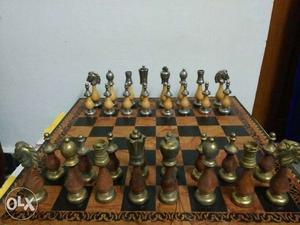 Original chess board made from Italy with metal