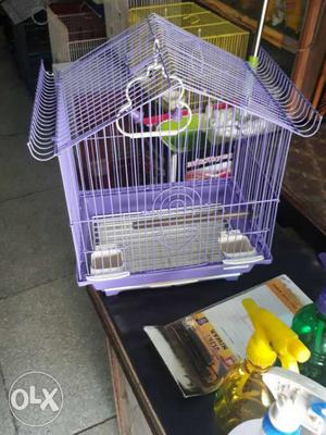 Purple Steel Bird Cage