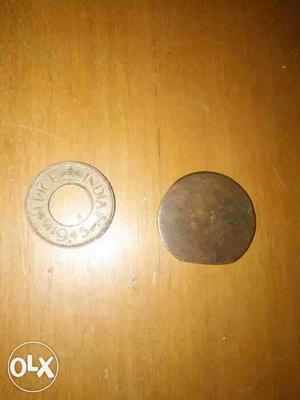 Two Indian Pice Coins