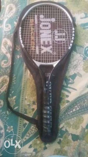 White And Black Jonex Tennis Racket In Case