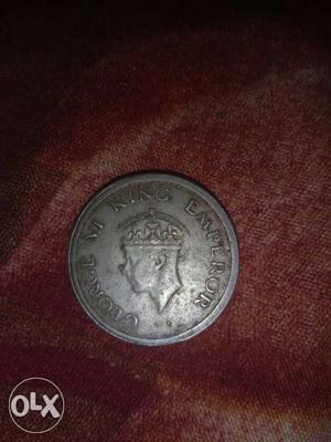  one rupee coin GEORGE VI KING EMPEROR