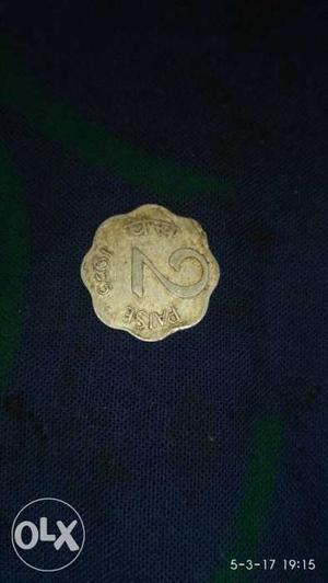 2 Paise Indian Coin