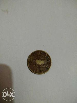 20 Indian Paise Copper Coin