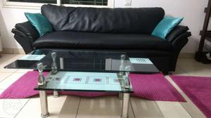 3+1+1 Art Leather Sofa and Coffee Table