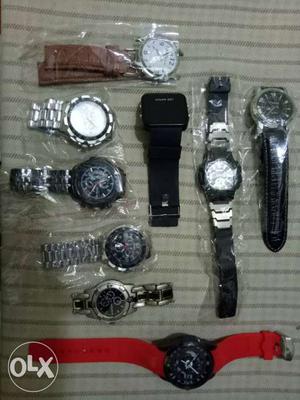 9 watches in new condition. three watches need