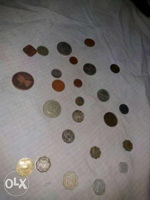 All coins 1 paisa 2 paisa 3 paisa half Anna 1