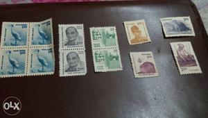 All type of old postage stamps