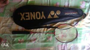 Black And Red Yonex Badminton Racket With Bag