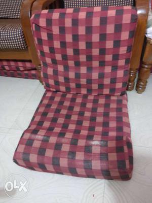 Black And red Checked Chair cushions