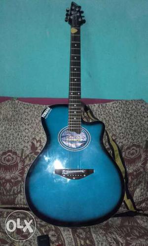Blue Single Cutaway Acoustic Guitar