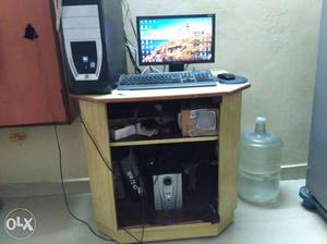 Computer/tv stand. wooden material with two