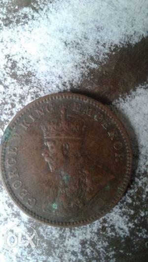 George 5 King Emperor British India Coin