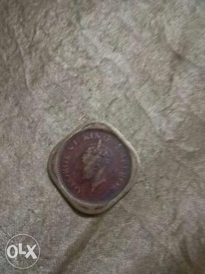 George 6 King Emperor British Indian Coin
