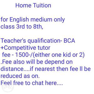 Home Tuition Text