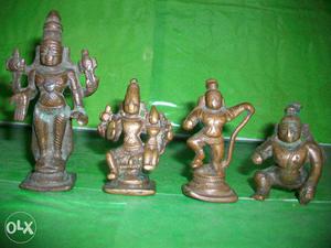Old Copper statues(4 pieces)