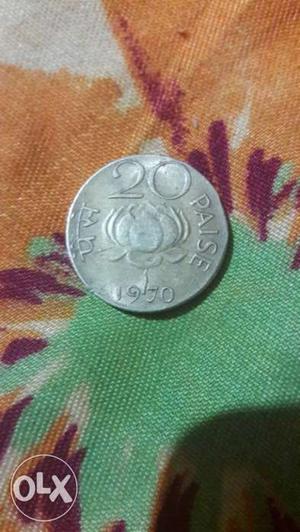 Old coin of 20 paisa