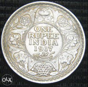  Oldest One Rupee Coin Of George V King Year ()