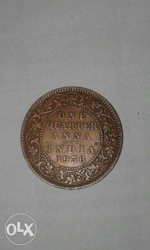 One Quarter Copper Coin