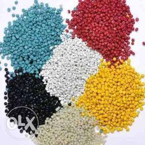 Plastic granules industry in running condition