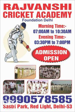 Rajvanshi Cricket Academy Signage