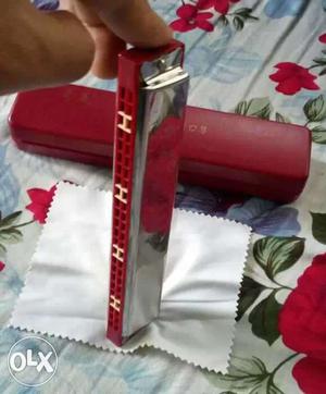 Red And White Harmonica