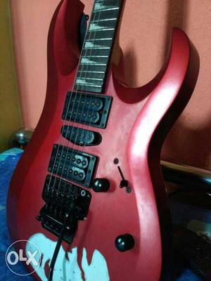 Red Superstrat Guitar