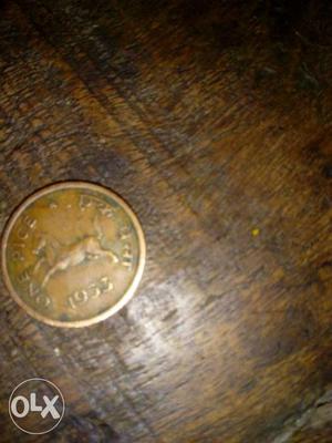 Round Brown 1 Pice Coin