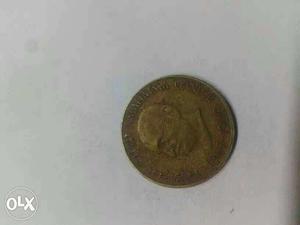 Round Mahatma Gandhi Embossed Indian Coin