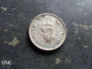 Round Silver George Vi King Emperor Coin