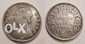 Silver coins of british india for sale