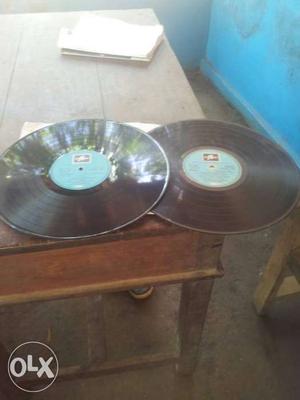Two Black Vinyl Record Discs