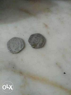 Two Silver 20 Coins