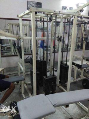 White And Grey Gym Equipment