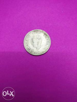  half rupee silver coin
