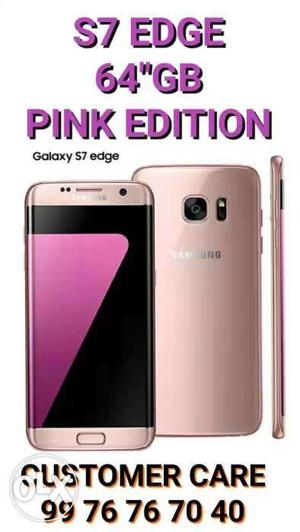 64Gb S7 EDGE Samsung galaxy ((Pink Edition's)) 1'Day Used