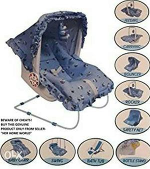 Baby carrycot 9 in 1 (blue) only 2 month old