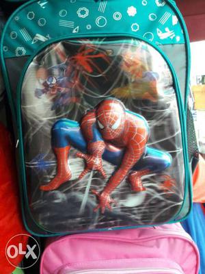 Blue And Black Spider-man Backpack