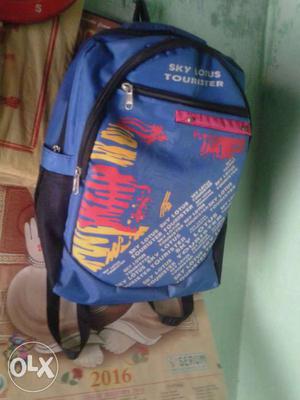 Blue, Red, Yellow And Black Backpack