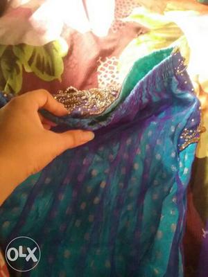 Blue party lengha For 12 yrs old girl.