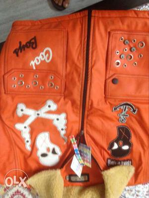 Brand new orange jacket for 8-12 years old boy or
