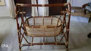 Brown Rattan Cradle Brought for , one month back. Hardly