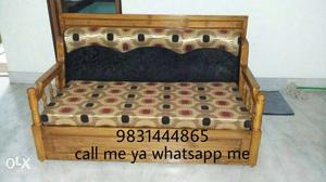 Brown Wooden Day Bed