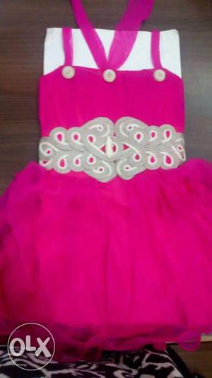 Cute pink baby girl party dress